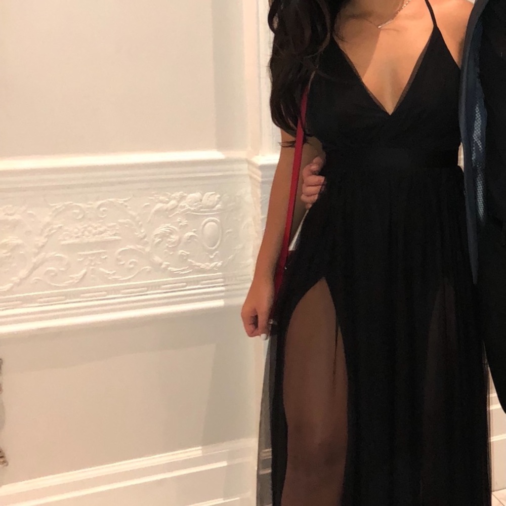 Black long evening gown
